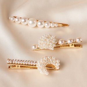 Moonlit Pearl Barrette & Bobby Pin Set